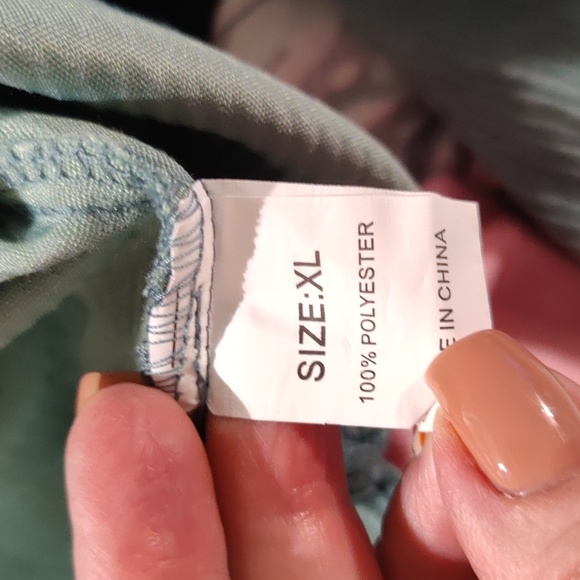 Jade corduroy style jacket with bronze stud detail. - Picture 5 of 5